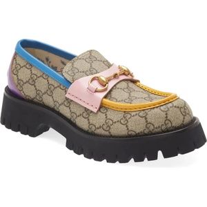 Gucci GG Platform Horsebit Loafers Shoes Women Size 39 NIB